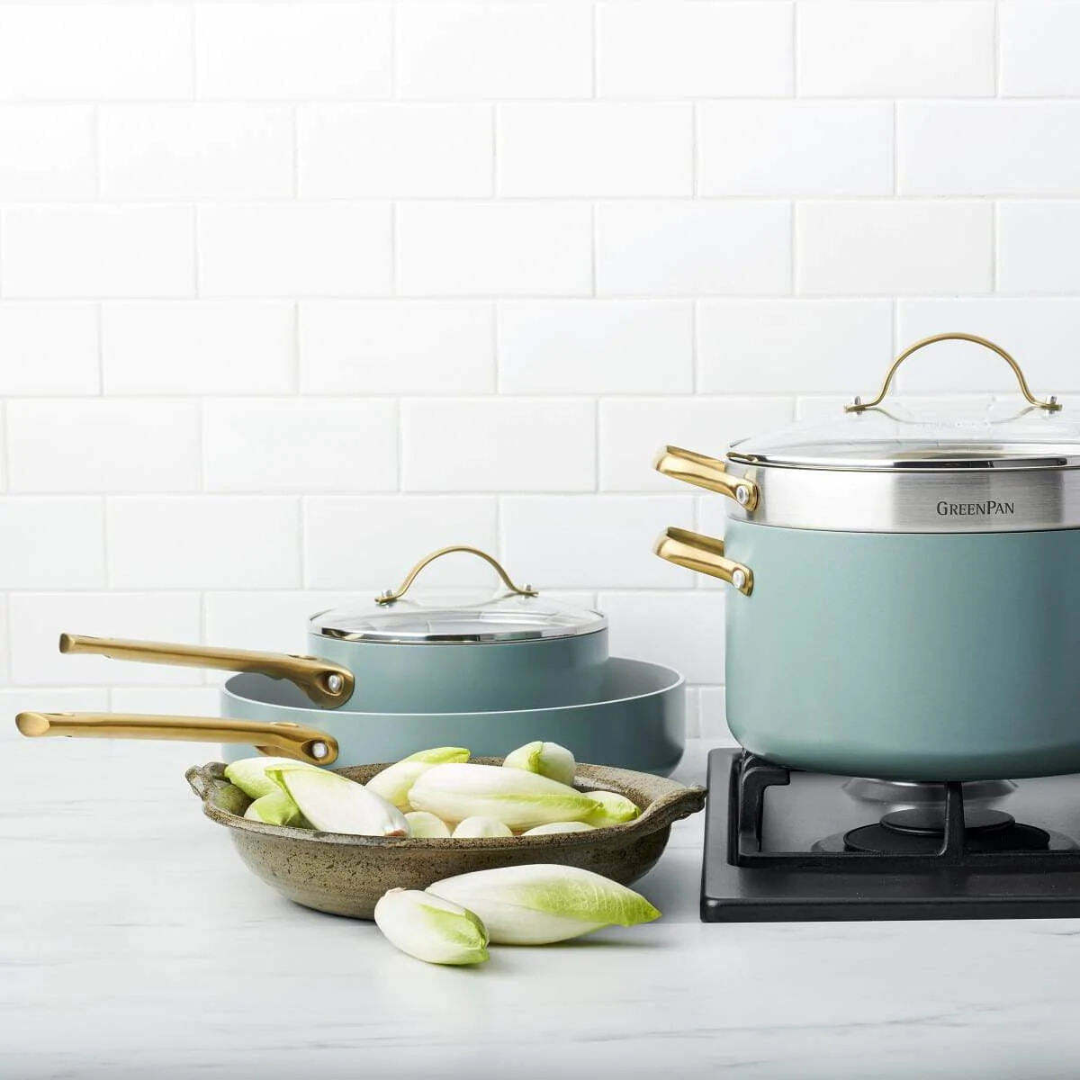 GreenPan Padova Frying Pan Smokey Sky Blue 28cm