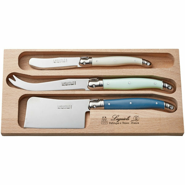 Laguiole Andre Verdier Debutant St. Tropez Piece Cheese Knife Set of 3