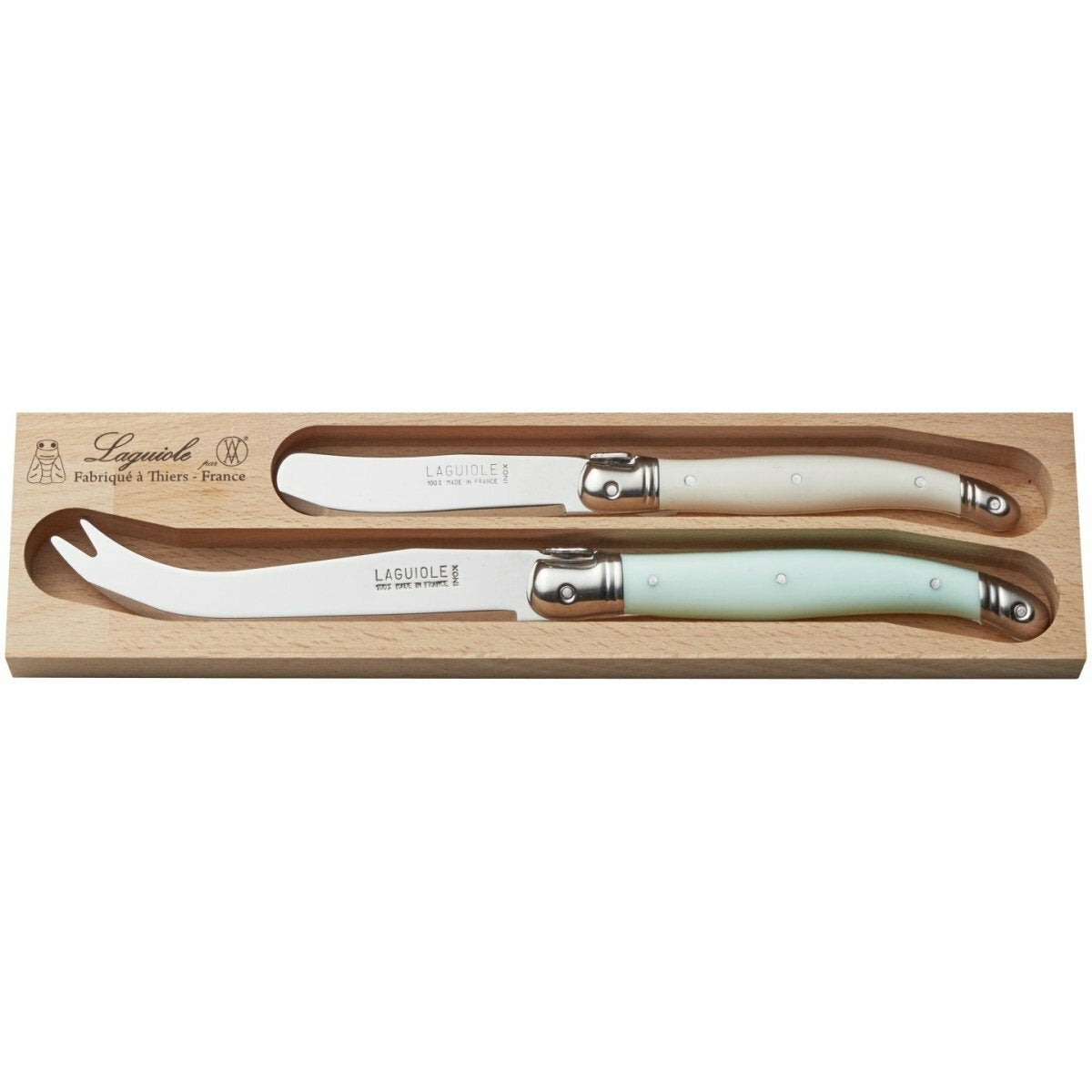 Laguiole Andre Verdier Debutant St Tropez Cheese Knife Set of 2