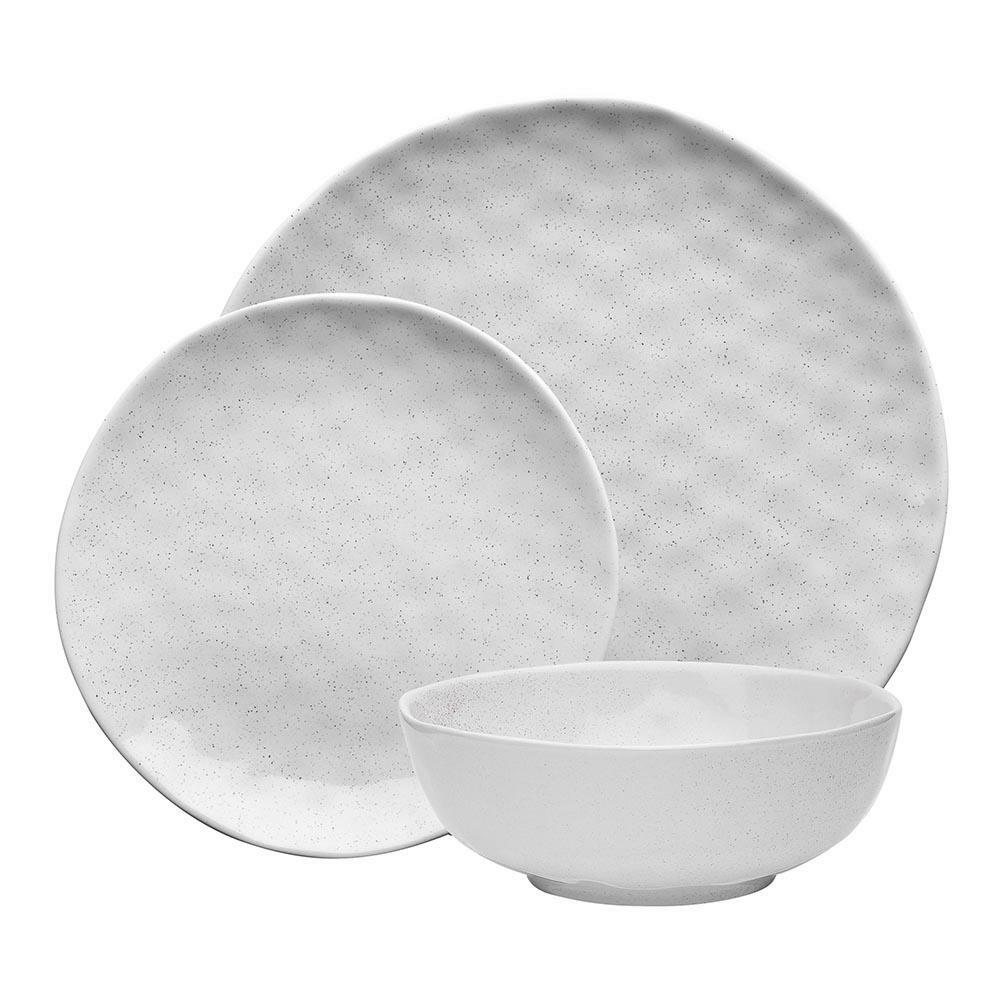 Ecology Speckle Dinner Set Milk 12 Piece