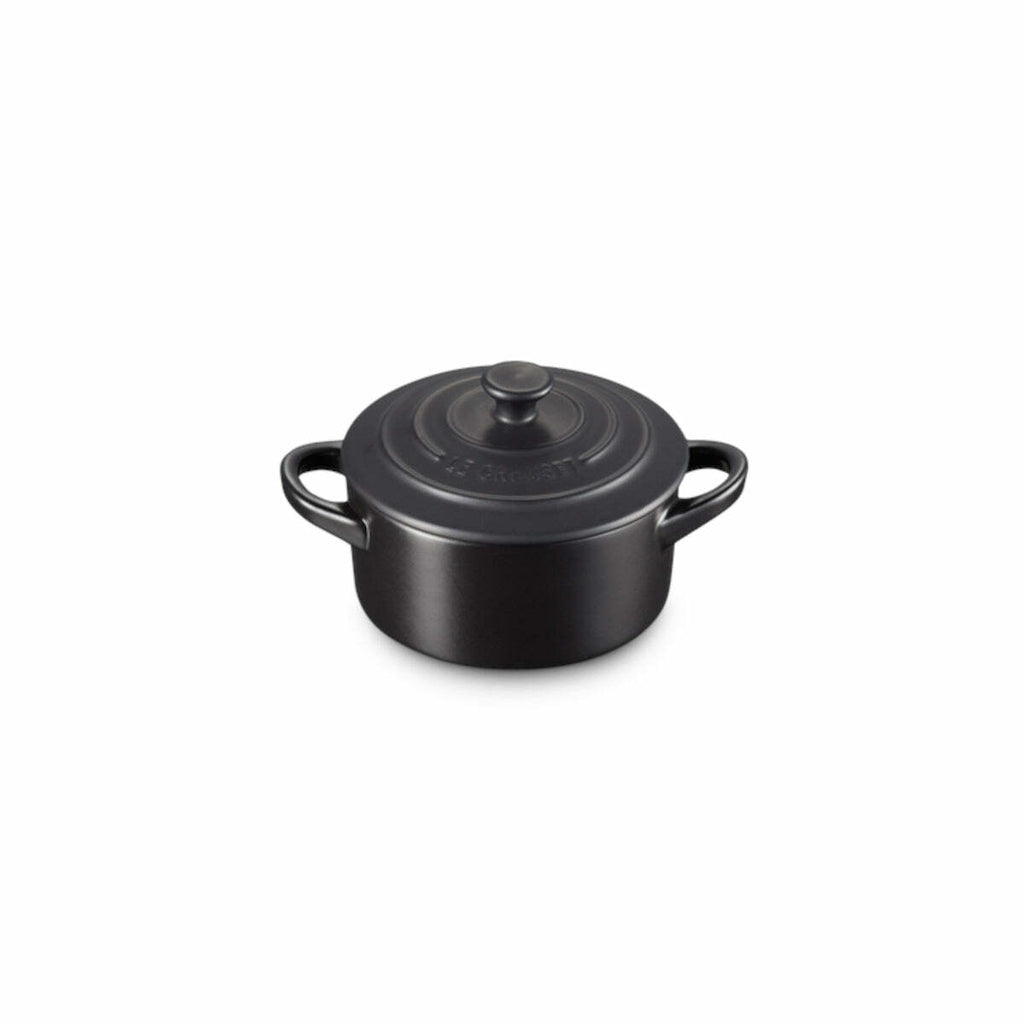 Le Creuset Stoneware Petite Casserole Satin Black 10cm (250ml)